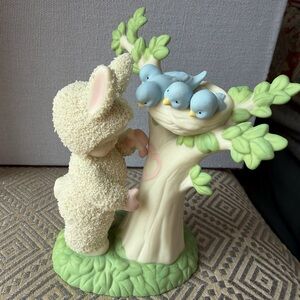 Adorable Bunny Figurine with Blue Birds Precious Moments Home is Where You
